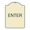Signmission Designer Series Enter Enter, Tan & Green Heavy-Gauge Aluminum Sign, 24" x 18", TG-1824-24096 A-DES-TG-1824-24096 - alternate 1